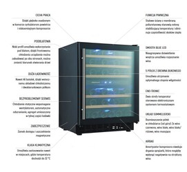 Zdjęcie do “Chłodziarka do wina 133 l na 46 butelek Aurora - kod 237663”.