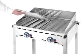 Zdjęcie do “HENDI Grill gazowy Green Fire 2 palniki 11,6 kW - kod 149508”.