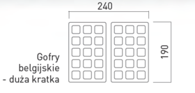 Zdjęcie do “Gofrownica - 2x gofry belgijskie duża kratka - kod 212127”.