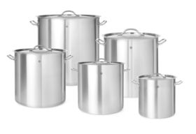 Zdjęcie do “Hendi Garnek Budget Line z pokrywką 23 L śr. 350x(H)240 mm - kod 832844”.