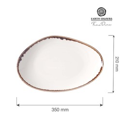 Zdjęcie do “Fine Dine Talerz o organicznym kształcie Vanilla 350x210 mm - kod 781227”.
