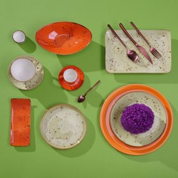Zdjęcie do “Talerz płytki z wysokim rantem Fine Dine OLIVE śr 270 mm - kod 778111”.