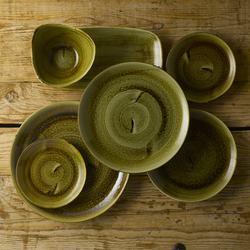 Zdjęcie do “Fine Dine Talerz prostokątny Plume Green 298x153 mm - kod PLGRXO111”.