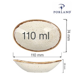 Zdjęcie do “Fine Dine Mini naczynie owalne Sand śr. 110 mm/110 ml - kod 04ALM001636”.