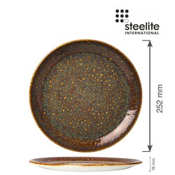 Zdjęcie do “Fine Dine Talerz coupe Vesuvius Amber 252 mm - kod 12020566”.