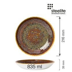 Zdjęcie do “Fine Dine Miska coupe Vesuvius Amber 215 mm/835 ml - kod 12020570”.
