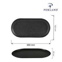 Zdjęcie do “Fine Dine Półmisek owalny Coal 300x150 mm- kod 04ALM001952”.