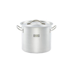 Zdjęcie do “GREDIL Garnek wysoki z pokrywką, stalowy, O 240 mm, V 9 l - kod S011245”.