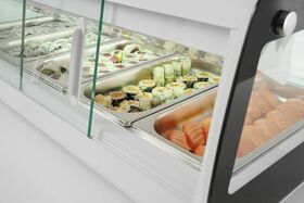 Zdjęcie do “Witryna chłodnicza 5x GN 1/3 poj. 63 l - idealna do np sushi -kod 233757”.