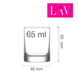 Zdjęcie do “LAV Kieliszek do wódki i likieru Rotterdam 65 ml - kod LH-ROT306KL”.