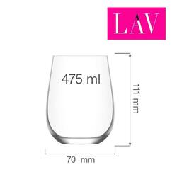 Zdjęcie do “LAV Szklanka niska soft drink Paris 475 ml - kod LH-PRS347KH”.