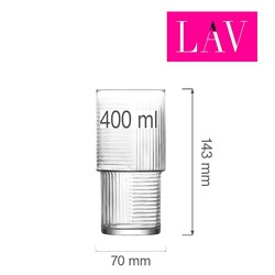 Zdjęcie do “LAV Szklanka wysoka long drink Istanbul 400 ml- kod LH-IST340KH”.