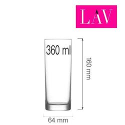Zdjęcie do “LAV Szklanka wysoka long drink Rotterdam 360 ml - kod LH-ROT336KF”.