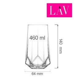 Zdjęcie do “LAV Szklanka wysoka long drink Verona 460 ml - kod LH-VRN346KH”.