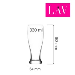 Zdjęcie do “LAV Szklanka do piwa Belfast 330 ml - kod LH-BEL330KF”.