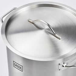 Zdjęcie do “GREDIL Garnek wysoki z pokrywką, stalowy, O 450 mm, V 71.6 l - kod S011455”.