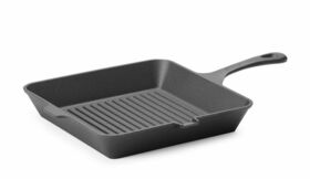 Zdjęcie do “Patelnia żeliwna do grillowania 265x265 mm - kod 629369”.