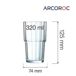Zdjęcie do “Arcoroc Szklanka wysoka Norvege 320 ml - kod V7527”.
