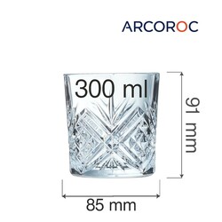 Zdjęcie do “Arcoroc Szklanka niska Linia Broadway 300 ml 6 sztuk - kod L7254”.