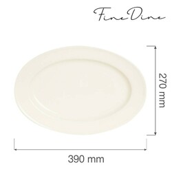 Zdjęcie do “Fine Dine Półmisek owalny Crema 390x270 mm - kod 770672”.