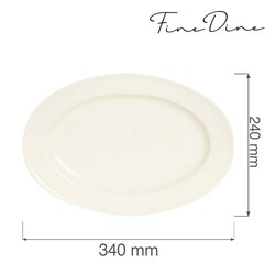 Zdjęcie do “Fine Dine Półmisek owalny Crema 340x240 mm - kod 770665”.