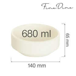Zdjęcie do “Fine Dine Miska sztaplowana Crema 660 ml - kod 770696”.