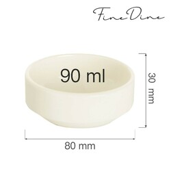 Zdjęcie do “Fine Dine Miska sztaplowana Crema 90 ml - kod 774458”.