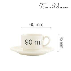 Zdjęcie do “Fine Dine Filiżanka sztaplowana Crema 90 ml - kod 770719”.
