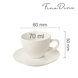 Zdjęcie do “Fine Dine Filiżanka elegancka ze spodkiem Crema 70 ml - kod 770399”.