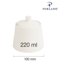 Zdjęcie do “Porland Cukiernica z pokrywką Line 220 ml - kod 04ALM002177”.