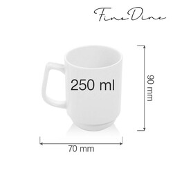 Zdjęcie do “Fine Dine Kubek sztaplowany Bianco 250 ml - kod 770245”.
