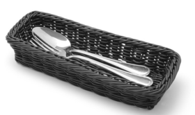 Zdjęcie do “Koszyk na sztućce czarny 270x100x(H)45 mm- kod 426098”.