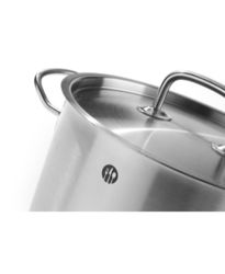 Zdjęcie do “Hendi Garnek niski Kitchen Line z pokrywką poj. 12 l śr. 320(H)150 mm - kod 836040”.
