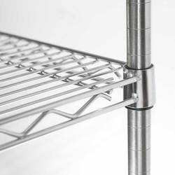 Zdjęcie do “Stalgast Regał magazynowy chromowany 4 półki 610x455x1800 mm - kod S680062”.