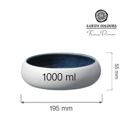 Zdjęcie do “Fine Dine Miska Goro White Blue 1000 ml - kod 768631”.