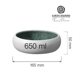 Zdjęcie do “Fine Dine Miska Goro White Green 650 ml - kod 768655”.