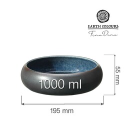 Zdjęcie do “Fine Dine Miska Goro Brown Blue 1000 ml - kod 768693”.