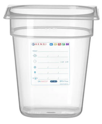 Zdjęcie do “Pojemnik GN 1/6 HACCP wys. 200 mm - kod 880456”.