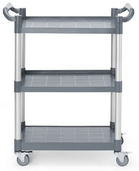 Zdjęcie do “Wózek kelnerski 3-półkowy z polipropylenu 800x410x(H)950 mm - kod 810200”.