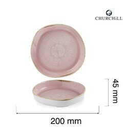 Zdjęcie do “Fine Dine Talerz organiczny z wysokim rantem Stonecast Petal Pink 200 mm - kod SPPSWOB11”.