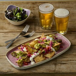 Zdjęcie do “Fine Dine Talerz prostokątny Stonecast Petal Pink 298x153 mm - kod SPPSXO111”.