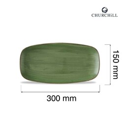 Zdjęcie do “Fine Dine Talerz prostokątny Stonecast Sorrel Green 300x150 mm - kod SSRSXO111”.