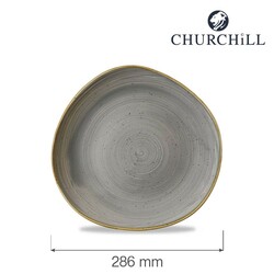 Zdjęcie do “Fine Dine Talerz płytki o organicznym kształcie Peppercorn Grey ś. 286 mm - kod SPGSOG111”.