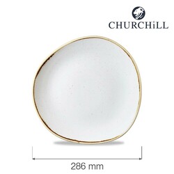 Zdjęcie do “Fine Dine Talerz płytki o organicznym kształcie Stonecast Barley White śr. 286 mm - kod SWHSOG111”.