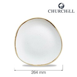 Zdjęcie do “Fine Dine Talerz płytki o organicznym kształcie Barley White ś. 264 mm - kod SWHSOG101”.