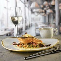 Zdjęcie do “Fine Dine Talerz trójkątny Barley White ś. 265 mm - kod SWHSTR101”.