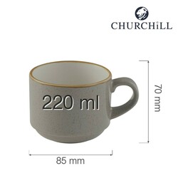 Zdjęcie do “Fine Dine filiżanka sztaplowana Peppercorn Grey 220 ml- kod SPGSVSC81”.