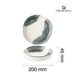 Zdjęcie do “Fine Dine Talerz organiczny z wysokim rantem Tide Black śr. 200 mm - kod TDBKWOB11”.