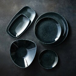 Zdjęcie do “Fine Dine Talerz prostokątny Astro Metallic Blue, 300x150 mm - kod ATBLXO111”.