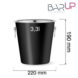 Zdjęcie do “BarUp Wiadro do szampana stalowe 3,3 l - kod 594049”.